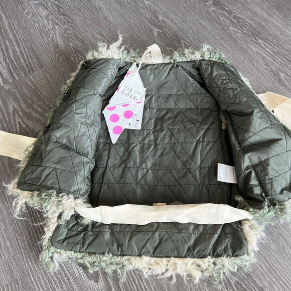 Tia Cibani Kids Bonfire Vest Girls 2T Green Fuzzy - Picture 9 of 13